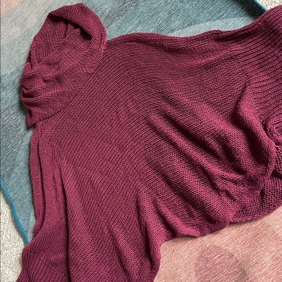 Wooden Ships Burgundy Cowl Neck Sweater - Picture 12 of 15